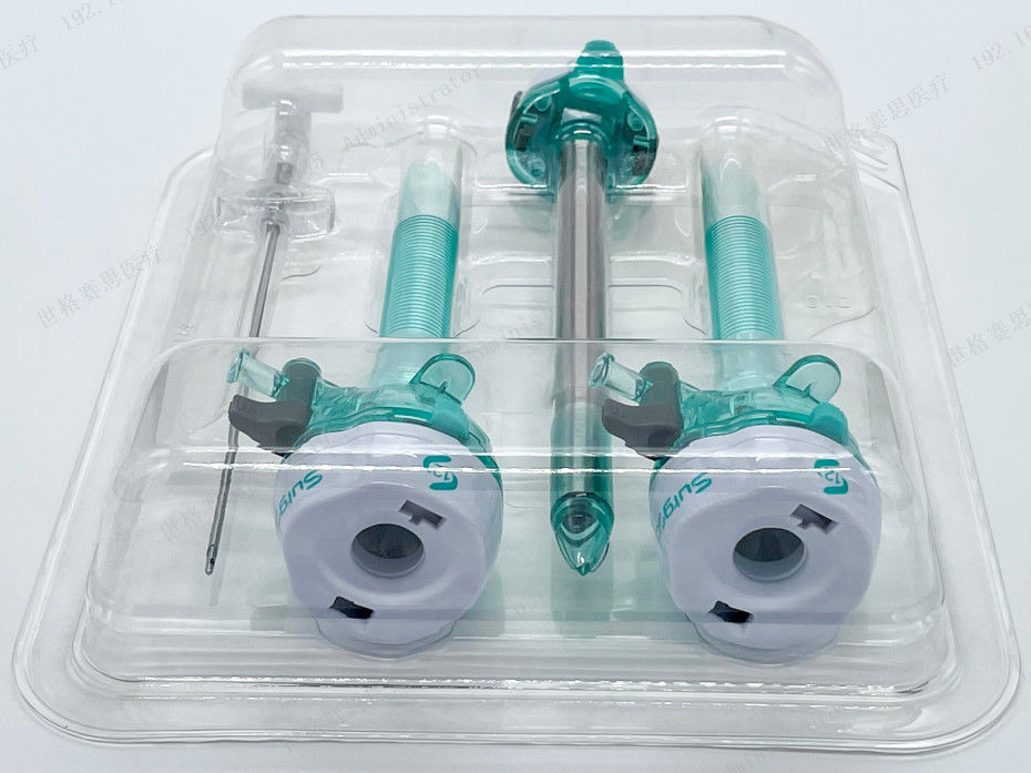 Surgsci Trocar Kit 12mm Cirugía abdominal Instrumentos estériles Kit visibles Trocar conjunto óptico Trocar